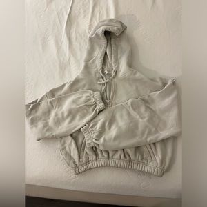 Alo Yoga Stadium Cropped Zip Hoodie